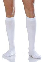 ALPHA MEDICAL 15-20 mmHg Moderate Compression Men’s Compression Travel Socks. Fine Cotton Italian Made Quality (Size 5 White)