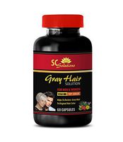 Energy and Focus - Anti-Gray Hair Solution - for Men and Women - Saw Palmetto Bulk - 1 Bottle (60 Capsules)