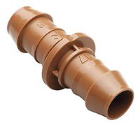 Coupling, 1/2 In. Tubing, Brn, Plastic, PK4