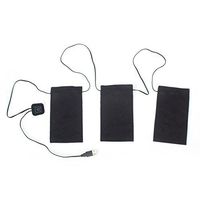 3 Gear Adjusted Electric Heating Pads Thermal Heated Jacket Outdoor Mobile Warming 5V Black