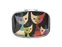 LANGUGU Daily Pill Box - 2 Compartment Medicine Case Pill Organizer Medicine Tablet Holder Organizer Case for Pocket or Purse (Type-D)