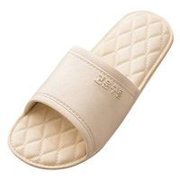 Emimarol Women and Men Bath Slipper Anti-Slip for Indoor Home House Sandal Soft Bottom Non-Slip Bedroom Shoes Beige