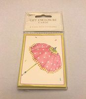 Baby Or Bridal Shower 4 Gift Enclosure Cards, 4 envelopes for Gift Wrapping