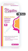 Organic Tampons, Natural Cotton by Maxim (Applicator, Super Plus, 3 Pack): 100% Cotton Tampons for Feminine Menstrual Care - Chlorine Free, Chemical Free