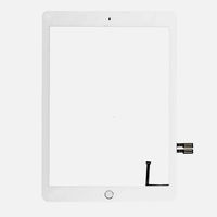 BESTeck White Digitizer Repair Replacement Kit for iPad 9.7" (2018) iPad 6 6th Gen A1893 A1954 Touch Screen Digitizer with Silver Home Button, Pre-Installed Adhesive and Tools