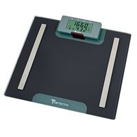 Detecto D410 Advantage Glass LCD Digital Body Composition Wireless Remote 7 in 1 Scale, Grey