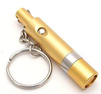 ShowJade Cigar Punch Key Chain with Push Button Retractable Blade (Gold)