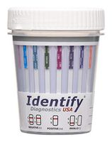 100 Pack Identify Diagnostics USA 14 Panel Drug Test Cup with 6 Adulterations - Made in USA - AMP, BAR, BZO, BUP, COC, MDMA, THC, MTD, EDDP, MET, OPI, OXY, PCP, TCA ID-US14-ADULT (100)