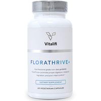 FloraThrive+ Premium Multi Strain Probiotic Supplement with Digestive Enzymes - 30 Billion CFU, 7 Dairy Free Non-Histamine Producing Strains of Good Bacteria for Women & Men - 60 Capsules