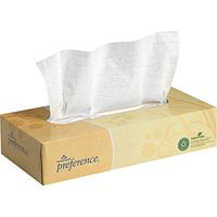 Preference 48100BX Facial Tissue, Flat Box, 2 Ply, 100 SH/BX, White