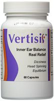 Relieve Vertigo Symptoms including Dizziness, Nausea,Motion Sickness, spinning & swaying sensations with Vertisil. 60 Caps All Natural Ingredients. 100% Lifetime Money Back Guarantee