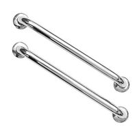 Vosarea 2Pcs Bath Grab Bar Stainless Steel Safety Grab Bars Bathtub Toilet Handrail Home Care Bath Hardware 2.5x40cm