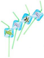 Creative Converting Ocean Party Straws w/Attachments 6 Per Pack