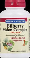 Natures Answer Bilberry Vision Complex Plus Lutein - 60 Vegetarian Capsules - pack of - 12