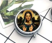 Compact 3 Compartment Medicine Case, Pill Box for Pocket or Purse Pill Box Decorative Pill Case with Gift Box Saint Lucia