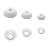 Graysky 3 Pairs Per Pack Soft Silicone Ear Tips Compatible with TicPods Free Pro Earbuds, Variety Pack Replacement Earphone Eartips Conform to Your Ear for A Comfortable Secure Fit (White, 1Pack)