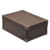 JUFU Cigar Box Cigar Box - Cigar Box Striped Cigar humidification Box Cedar Wood humidor Cedar Wood Cigar Carrying case @@ (Color : Brown)