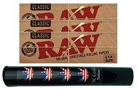 Herb Airtight Tube Pocket Protector with Raw Natural Rolling Papers 3 Count DC Crafts Nation- Flag Leaf