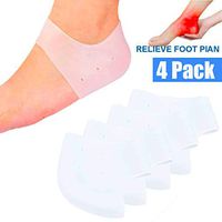 Mcvcoyh Gel Heel Protector Sleeves, 2 Pairs Breathable Plantar Fasciitis Inserts Heel Sleeves Socks - Gel Heel Cups Pads Cushion Heal Dry Cracked Heels, Achilles Tendinitis, for Men & Women