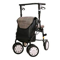 Standard Walkers Walker Folding Multi-Purpose Cart Elderly Can Sit On A Scooter Metal Multi-Function Folding Shopping Cart (Color : B)