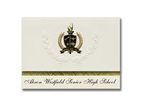 Signature Announcements Akron Westfield Senior High School (Akron, IA) Graduation Announcements, Presidential style, Basic package of 25 with Gold & Black Metallic Foil seal