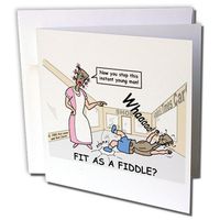 3dRose Fit As A Fiddle - Greeting Cards, 6 x 6", Set of 6 (gc_3040_1)