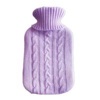 beezbom 2000ml Knitted Hot Water Bag Cover Geometric Pattern Knitted Cover Hot Water Bottles