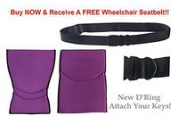 Karman Ergo Replacement Anti Bacterial Back & Seat Cushions Set- (Fits All Karman Ergonomic, MVP and VIP Wheelchairs) - Purple | 16"x17" Now with Free Universal Wheelchair Seatbelt!
