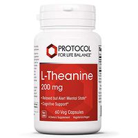 Protocol For Life Balance - L-Theanine 200 mg - Relaxed but Alert Mental State and Cognitive Support to Promote Calm and Aware Brain Function - 60 Veg Capsules