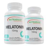 NutraBulk Melatonin 10 mg Tablets – Fast Dissolve Natural Nighttime Sleep Aid for Adults. (600 Count)