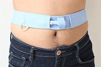 Abdominal Dialysis Belt, G-Tube Holder, Male and Female Abdominal Feeding Tubes Comfortable and Concealment Gastrostomy Tubes Pads Belt, Re-usable and Washable (Color : 1pcs, Size : L)