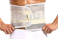 ieasysexy New Back Support & Posture Men's Breathable Adjustable Body Shaper Slimming Tummy Trimmer Waist Binder Belt for Beer Belly (XL, Khaki)