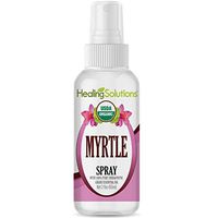 Organic Myrtle Spray – Water Infused with Myrtle Essential Oil – Certified USDA Organic - 2oz Bottle by Healing Solutions