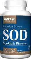 Jarrow Formulas SOD Superoxide Dismutase Antioxidant Enzyme, 20 mg Veggie Caps, 60 Count