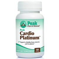 Peak Cardio Platinum by Peak Pure & Natural | Vitamin K2 as MK7 Supplement for Healthy Arteries and Circulation | Nitric Oxide and Nattokinase for Better Blood Flow (1 Bottle)