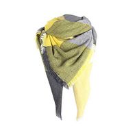 Theoylos Women's Warm Long Shawl Wraps Ladies Large Scarves Cashmere Knit Scarf Autumn Winter Plaid Triangle Scarf Green