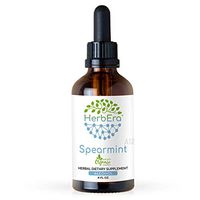 Spearmint A120 Alcohol Herbal Extract Tincture, Super-Concentrated Organic Spearmint (Mentha spicata) Dried Leaf (4 fl oz)