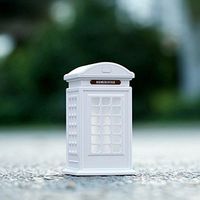 UHousehold Air Purifier,300ML Aroma Essential Oil Diffuser,London Telephone Booth Humidifier Best Gift for Men Women Teens Kids Children Improve Air Quality (White)