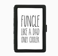 Funcle Fun Uncle Funny Black Cigarette Case Holder Wallet RFID-blocking