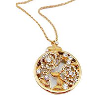 ElectroOptix Folding Round Necklace Magnifying Glass, Old Man HD Reading 5X Magnifying Glass, Hanging Decorative Portable Magnifying Glass