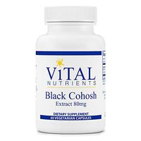 Vital Nutrients - Black Cohosh Extract 80 mg - Menopause & PMS Support - 60 Capsules per Bottle