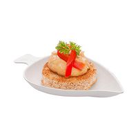 Bagasse Tasting Plate, Mini Tasting Dish - Durable All Natural, Biodegradable, Disposable Material - 3.7" x 2.4"  - White - 100ct Box - Restaurantware