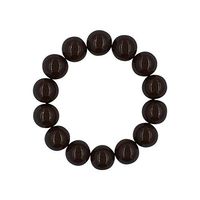 eleeColorful Power Health Tourmaline Black/Green Bigger Beads Stretch Bracelet Wristband (Coffee)