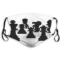 for Adult Kids Anti Pollution Face Ma-sk Dust Mouth Ma-sk Chess Board Game with Filter 5 Layers of Activated Carbon Filter Adjustable Reusable Ma-sk
