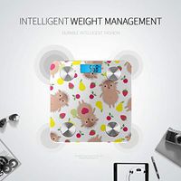 LYAOE Bluetooth Body Fat Scale Funny Pattern Smiling Hedgehogs Smart Wireless Scale with LCD Display Measuring Body Weight Bmi and Health Digital Scale