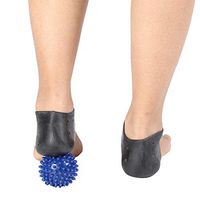 Plantar Fasciitis Kit, 1 Pair Gel Heel Compression Sleeve Foot Arch Support with a Massage Ball for Ankle Brace Relieve Foot Pain and Metatarsal Pain