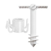 MILIMOLI Beach Umbrella Sand Anchor Stand Holder with 3-Tier Screw, Includes Umbrella Hanging Hook 4-prongs/Storage Bag, Adjustable & Telescoping, Perfect for Sand, Lawn, Grass and Patio