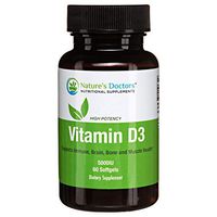 Nature's Doctors Vitamin D3 Supplement by Dr. Reiner Kremer - 5,000 IU for Healthy Muscle Function | Supports Immune, Brain, Joint & Bone Health, Gluten-Free & Vegetarian Softgels, 60 Count