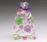 10ct Daisies Flower Groove 4x2x9" Medium Cello Cellophane Party Treat Food Snack Bags nfLG -1593