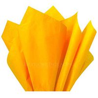 Flexicore Packaging Yellow Gift Wrap Tissue Paper Size: 15 Inch X 20 Inch | Count: 100 Sheets | Color: Golden Yellow